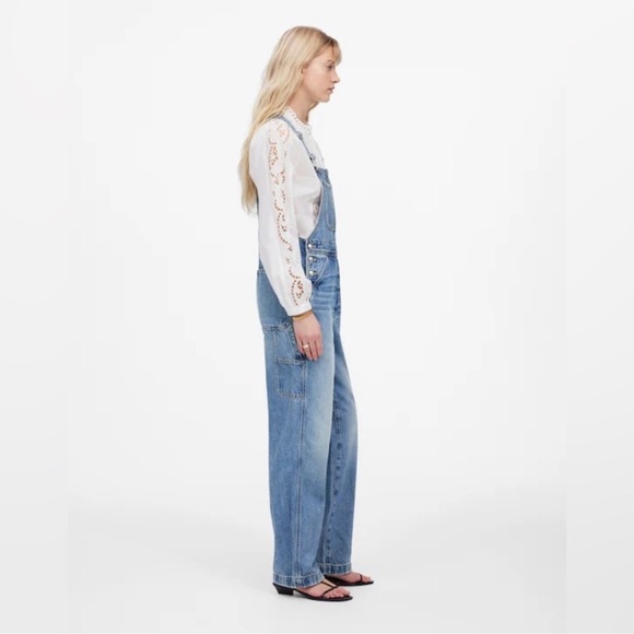 MADEWELL Denim Relaxed Carpenter Overalls Oversized Vintage Inspired Size Large - Picture 15 of 16